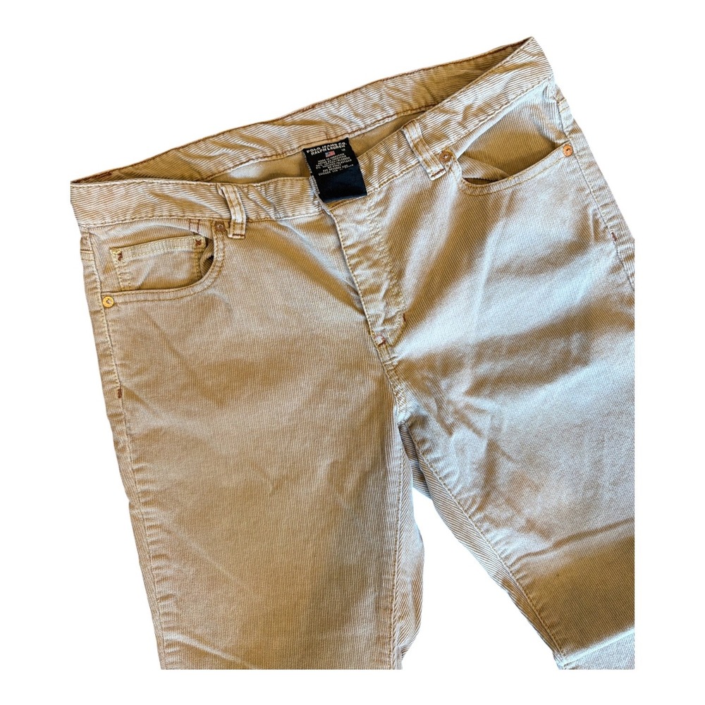 Polo Jeans Co Ralph Lauren Tan Beige Corduroy Straight Leg Pants Womens Size 12